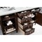 James Martin Vanities Brittany 60in Double Vanity, Burnished Mahogany w/ 3 CM Ethereal Noctis Quartz Top 650-V60D-BNM-3ENC - alternate 2